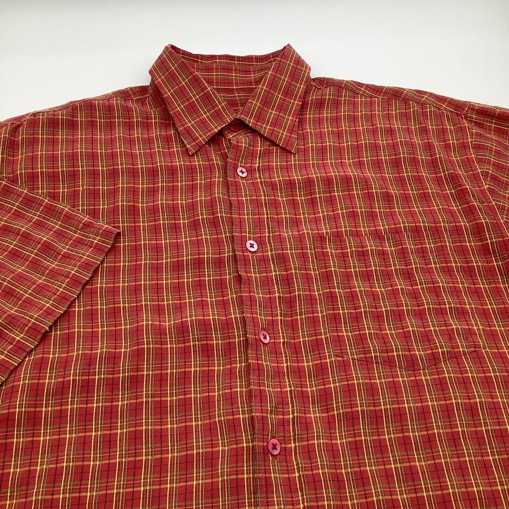 Bugatchi‎ Mens Short Sleeve Button Up Shirt Size Large